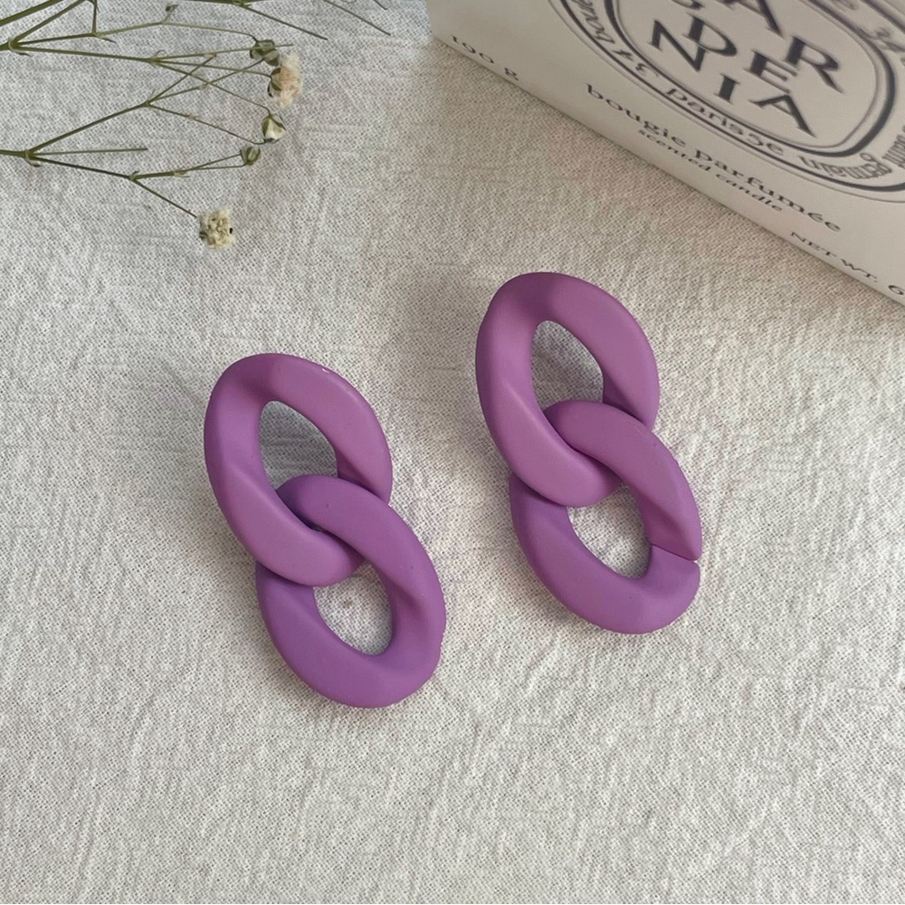 PURPLE EARRINGS BRAND NEW - Picture 5 of 8